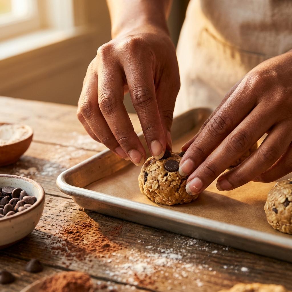 Preparação artesanal dos cookies
